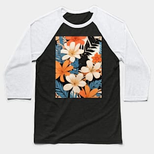 Floral Pattern Baseball T-Shirt